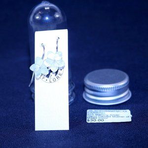 White Mother of Pearl Flower Hook Earrings – Sterling Silver